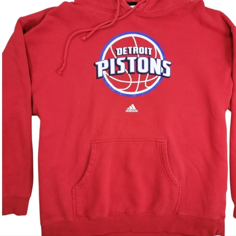 Adidas Men's NBA Detroit‎ Pistons Red Vintage 2006 Hoodie Size 2X